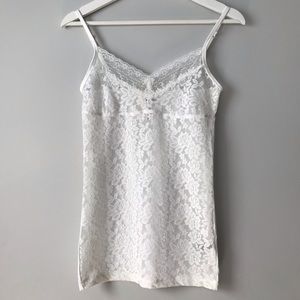 NWOT AEROPOSTALE White Lacy Cotton Tank